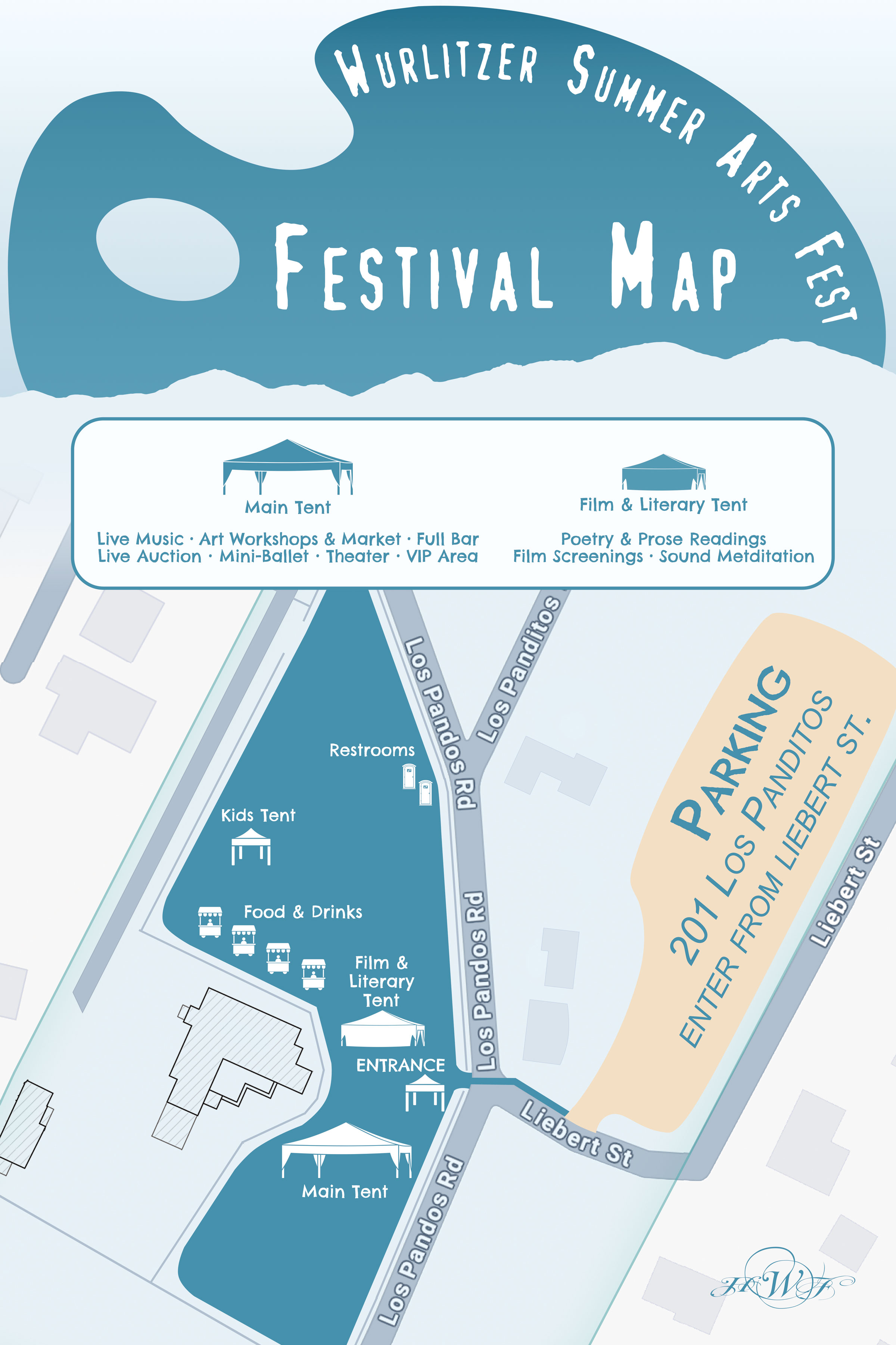 Wurlitzer Summer Arts Fest Festival Map